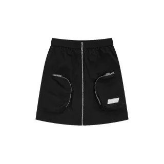 【Dickies】女款黑色拉鍊設計立體口袋工裝短裙｜DK010879BLK