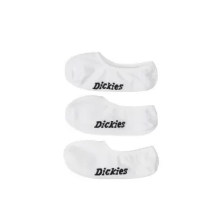 【Dickies】Dickies男女款白色簡約撞色品牌Logo低筒襪（三雙入）｜DK013015WHX