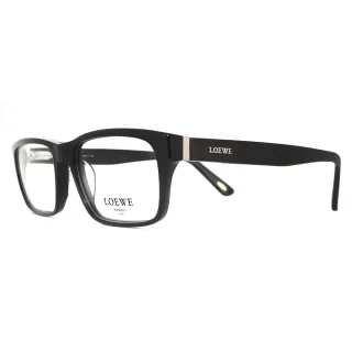 【LOEWE 羅威】百搭款-俐落個性方框光學眼鏡(經典黑 VLW793-0700)