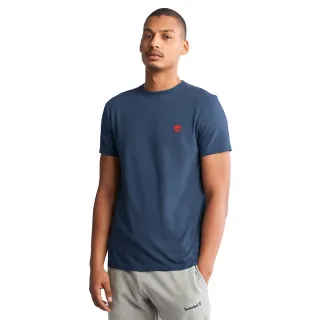 【Timberland】男款深寶石藍短袖T恤(A2EKJ433)