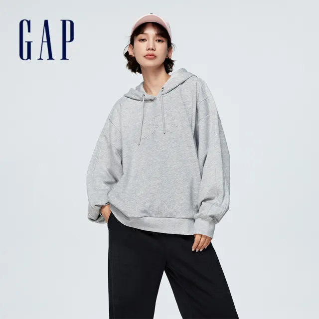 【GAP】女裝 Logo帽T 碳素軟磨法式圈織系列-多色可選(429363)