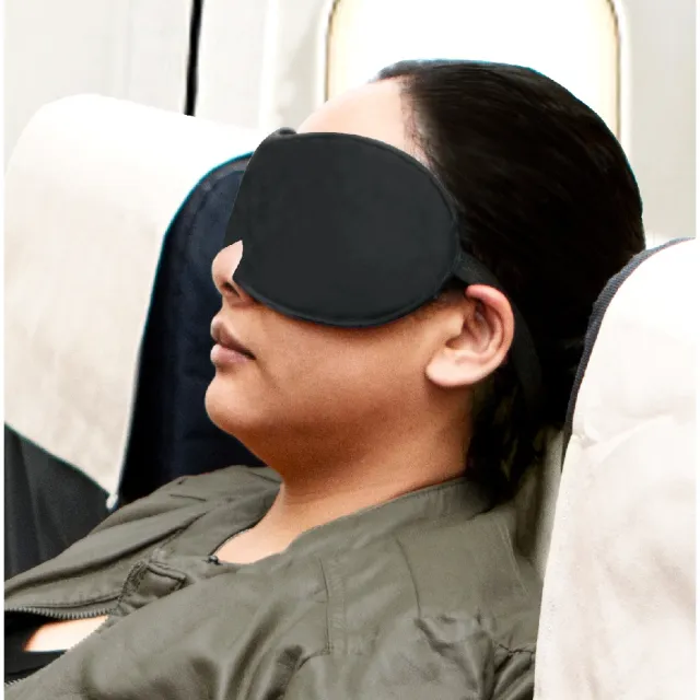 【Travelon】美國 3D立體無痕眼罩 黑 / 睡眠眼罩 遮光眼罩 交換禮物