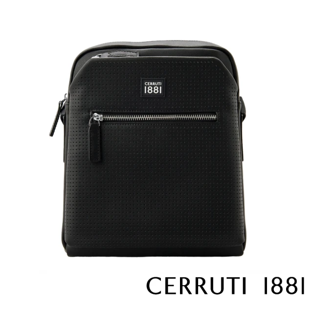 Cerruti 1881Cerruti 1881 頂級義大利小牛皮肩背包斜背包(黑色 CEBO06517M)