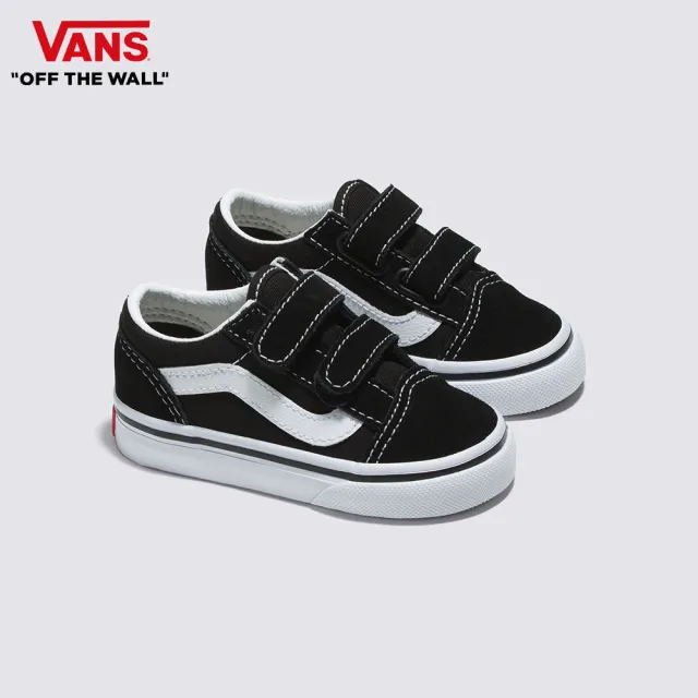 【VANS 官方旗艦】Old Skool V 小童款黑白色滑板鞋/休閒鞋