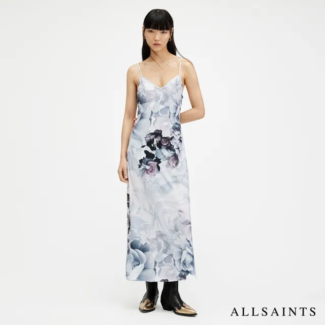 【ALLSAINTS】BRYONY VALLEY 花卉印花修身中長版洋裝 WD628Z(修身版型)