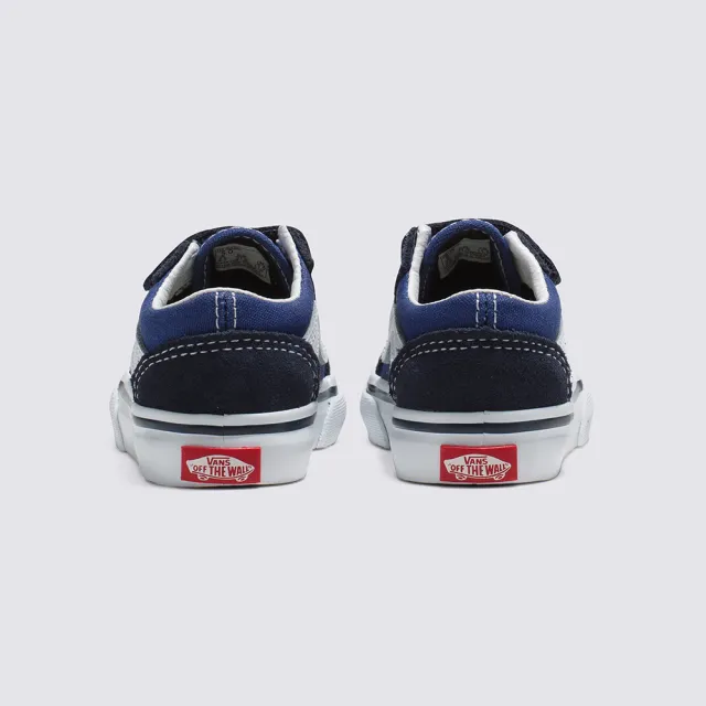 【VANS 官方旗艦】Old Skool V 小童款海軍藍色滑板鞋/休閒鞋