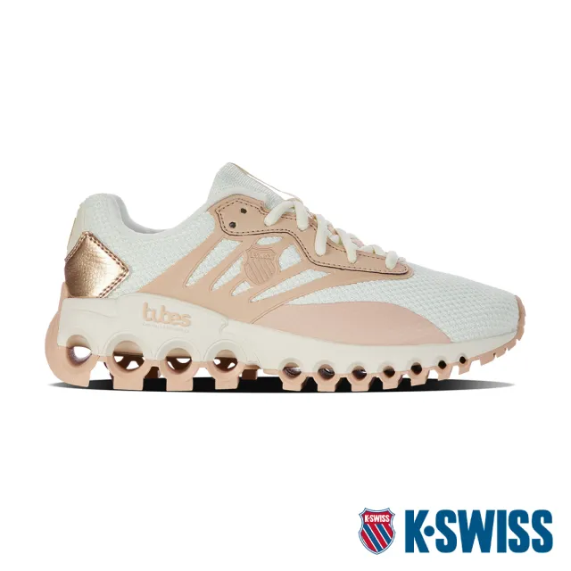 【K-SWISS】輕量訓練鞋 Tubes Sport-女-白/橘粉(97924-116)