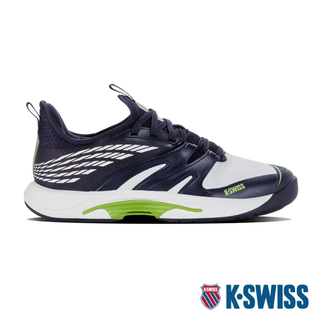 【K-SWISS】輕量進階網球鞋 SpeedTrac-男-藍/萊姆綠(07392-967)