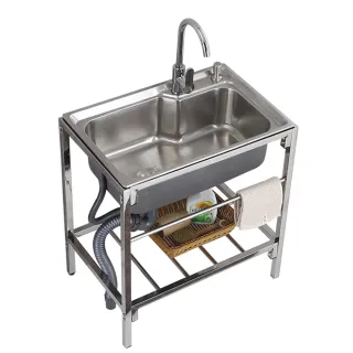 【樂享shop】廚房水槽 不鏽鋼水槽 洗手台(304不鏽鋼材質)