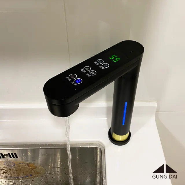 【GUNG DAI 宮黛】GD-800 冰冷熱觸控式廚下型飲水機（黑）+藍海淨水 BO-8111 高效能除鉛抑垢淨水器