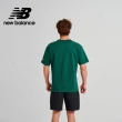 【NEW BALANCE】NB 親膚植絨學院風文字短袖上衣_男裝_綠色_AMT33551NWG(亞版 版型正常)