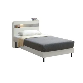【柏蒂家居】班諾3.5尺單人床組(附LED燈床頭片+床底-不含床墊)