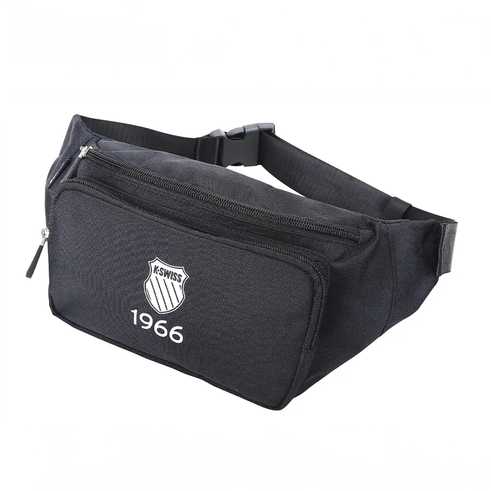 【K-SWISS】運動腰包 Fanny Pack-黑(BG368-008)