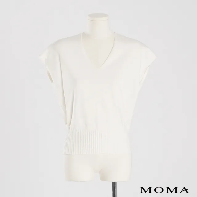 【MOMA】百搭連袖V領針織上衣(三色)