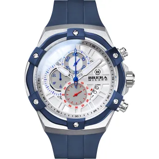 【BRERA 布雷拉】義大利 米蘭精品 SUPERSPORTIVO EVO 時尚運動風 三眼時計腕錶(BMSSQC4505A)