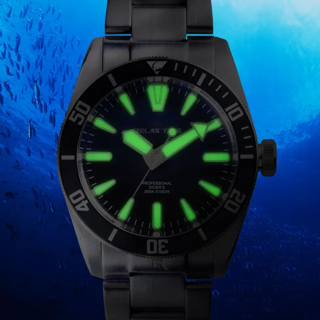 【Relax Time】海神系列 防水300米 潛水機械腕錶(6色可選)