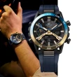 【CASIO 卡西歐】EDIFICE 藍牙連線 漸層色彩 賽車運動計時腕錶 47.8 mm(ECB-2000NP-1A)