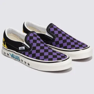 【VANS 官方旗艦】Classic Slip-On 98 DX 男女款紫色鑽石菱形棋盤格滑板鞋/休閒鞋