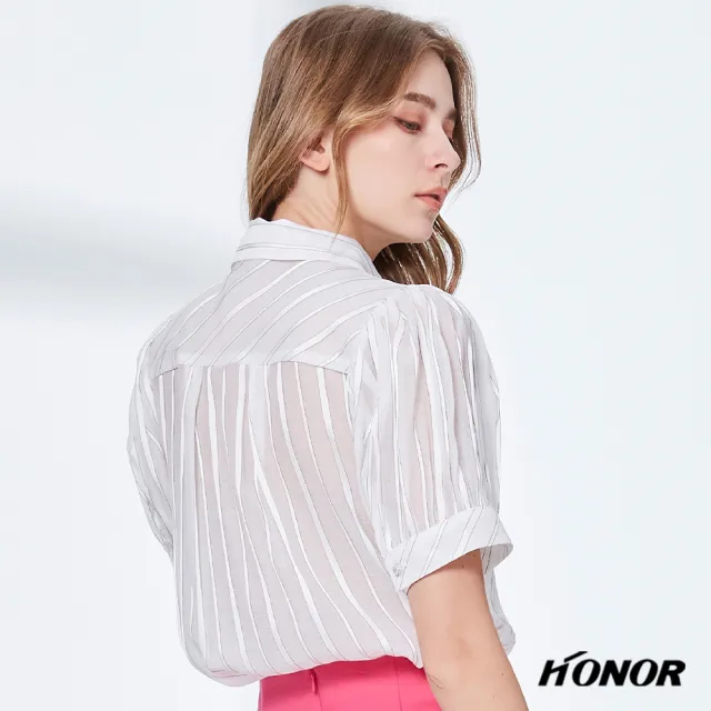 【HONOR 山形屋】微透氣質通主袖襯衫(MOMO獨家限定)