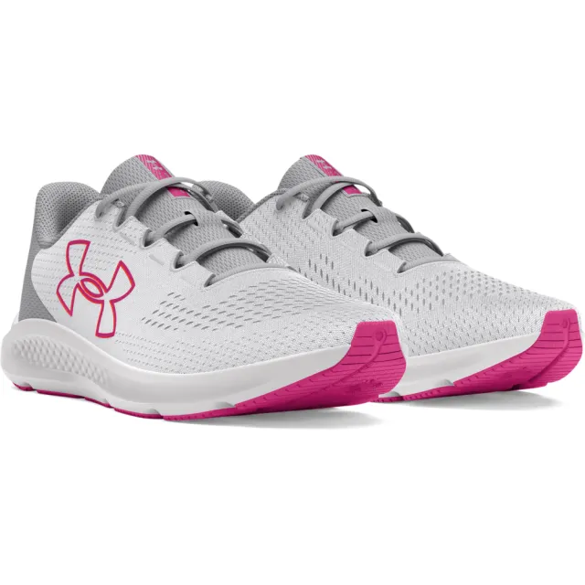 【UNDER ARMOUR】UA 女 Charged Pursuit 3 BL 慢跑鞋 運動鞋_3026523-106(灰色)