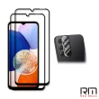 【RedMoon】三星 A14 5G 手機保護貼3件組 9H玻璃保貼2入+3D全包鏡頭貼
