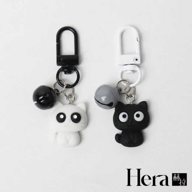 【HERA 赫拉】黑白貓貓可愛鑰匙扣掛件飾品 H113030501(掛件 飾品)