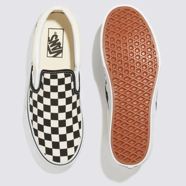 【VANS 官方旗艦】Classic Slip-On Platform 男女款黑白棋盤格滑板鞋/休閒鞋/帆布