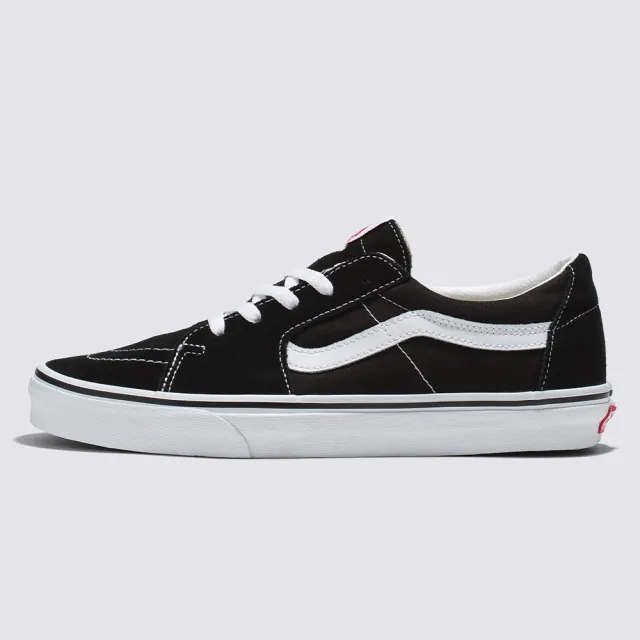 【VANS 官方旗艦】Sk8-Low 男女款黑白色滑板鞋/休閒鞋/帆布