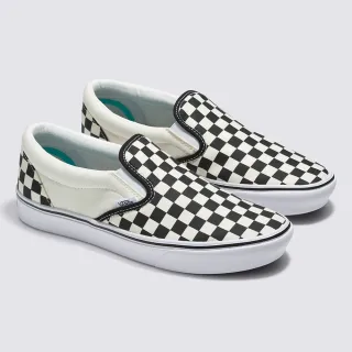 【VANS 官方旗艦】ComfyCush Slip-On 男女款黑白棋盤格滑板鞋/休閒鞋/帆布