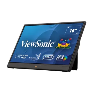 【ViewSonic 優派】TD1655 16型 IPS 60Hz 攜帶式電腦螢幕(電容式觸控攜帶螢幕/6.5ms)