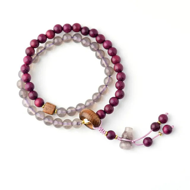 【禧禧珠寶】紫蘇木紫灰瑪瑙手鍊