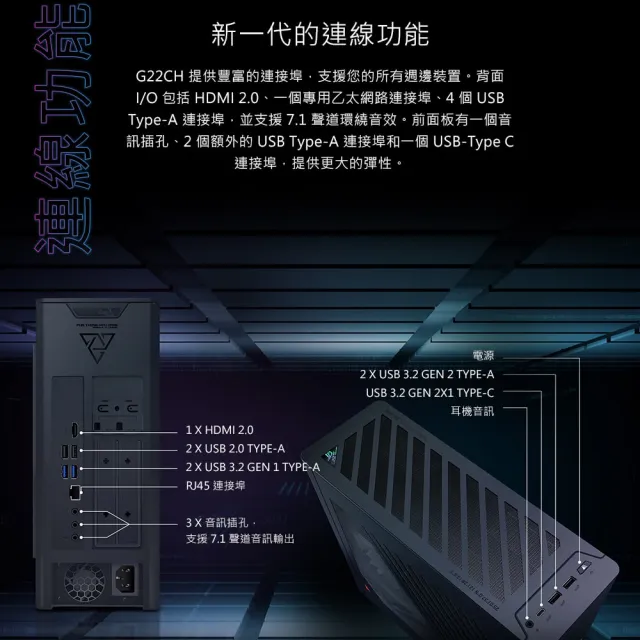 【ASUS 華碩】最新14代i7 RTX4060Ti電腦(i7-14700F/16G/1TB SSD+512G SSD/RTX4060Ti/W11/G22CH-71470F012W)