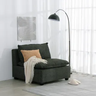 【IDEA】雲端蓬鬆舒適編織單人沙發/布沙發椅(自由組合/可拆卸)