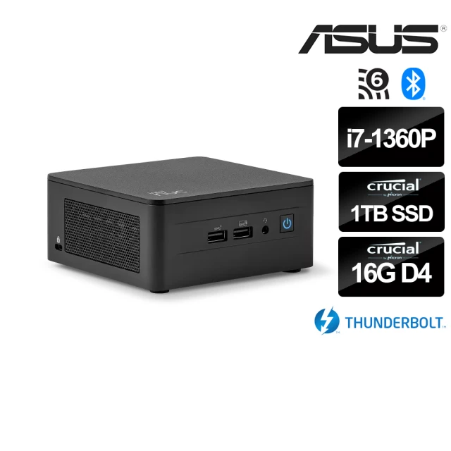 ASUS 華碩 NUC i7十二核 {聯邦絕地武士} 迷你電腦(i7-1360P/16G/1T_SSD)