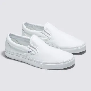 【VANS 官方旗艦】Classic Slip-On 男女款全白色滑板鞋