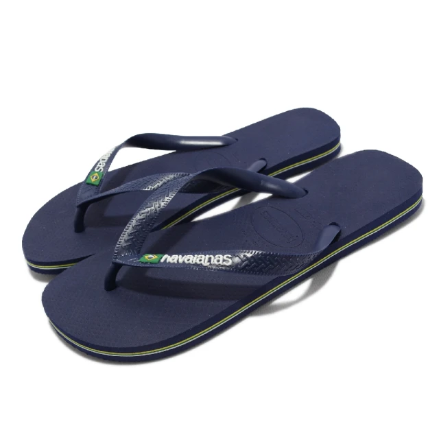 havaianas 哈瓦仕 夾腳拖 Brasil Logo 男鞋 深藍 巴西國旗 拖鞋 人字拖鞋 哈瓦仕(41108500555U)