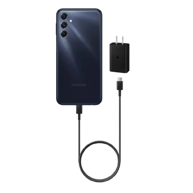【Samsung 三星】原廠 M系列 T1510 15W Type C盒裝旅充頭 + 三星製造 雙Type C充電線組