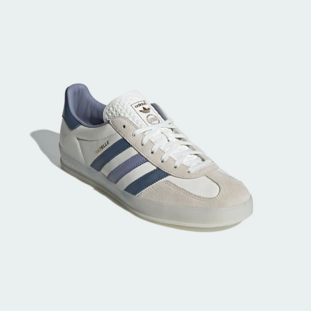 adidas 愛迪達adidas 愛迪達 休閒鞋 男鞋 運動鞋 三葉草 GAZELLE INDOOR 白藍 IG1643