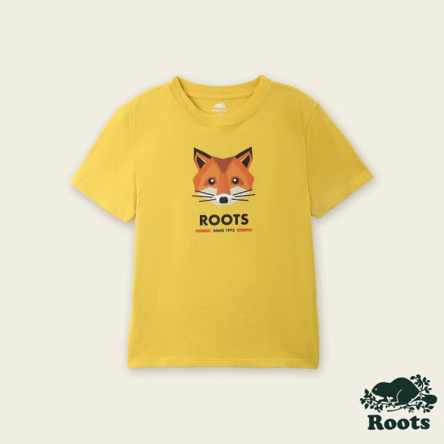 Roots Roots 大童- OUTDOOR ANIMAL短袖T恤(黃色)
