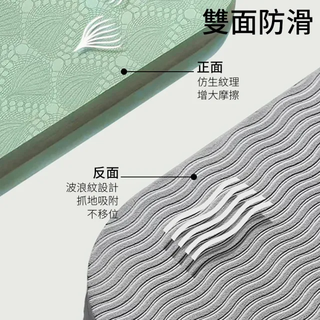 【灰熊厲害】TPE淨版6mm折疊抗菌抑菌瑜珈墊-附收納袋(瑜伽墊 雙面防滑 台灣SGS認證官方正品)
