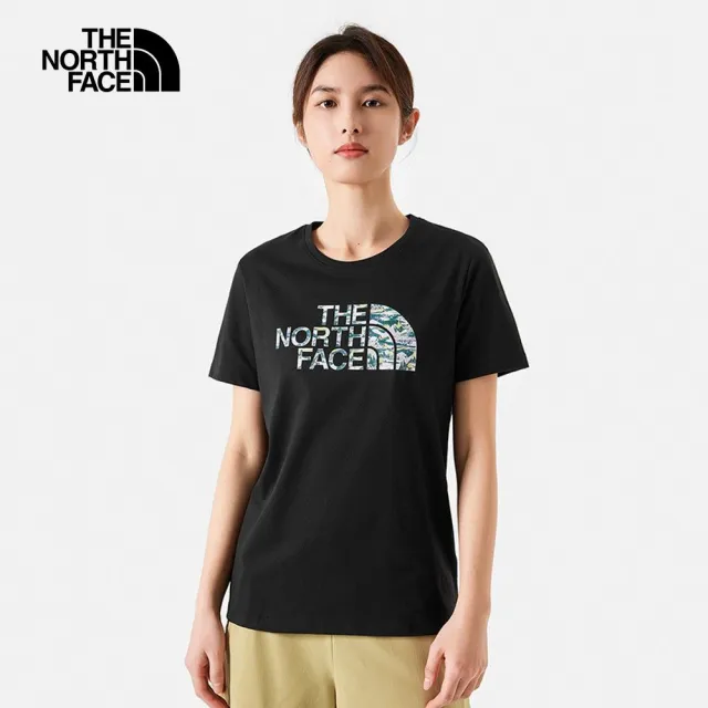 【The North Face】TNF 短袖上衣 吸濕排汗 W IWD GRAPHIC LOGO S/S TEE - AP 女 黑(NF0A88GZJK3)