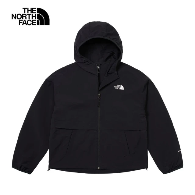 The North Face TNF 風衣外套 防潑水連帽 W TNF EASY FZ WIND JACKET - AP 女 黑(NF0A83T9JK3)