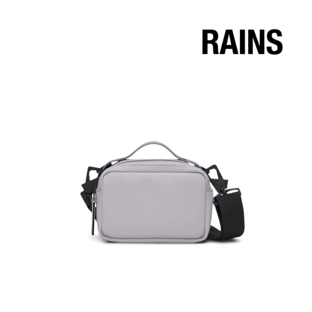 【RAINS官方直營】Box Bag Micro 防水時尚迷你方形斜背包(Flint灰藕紫)