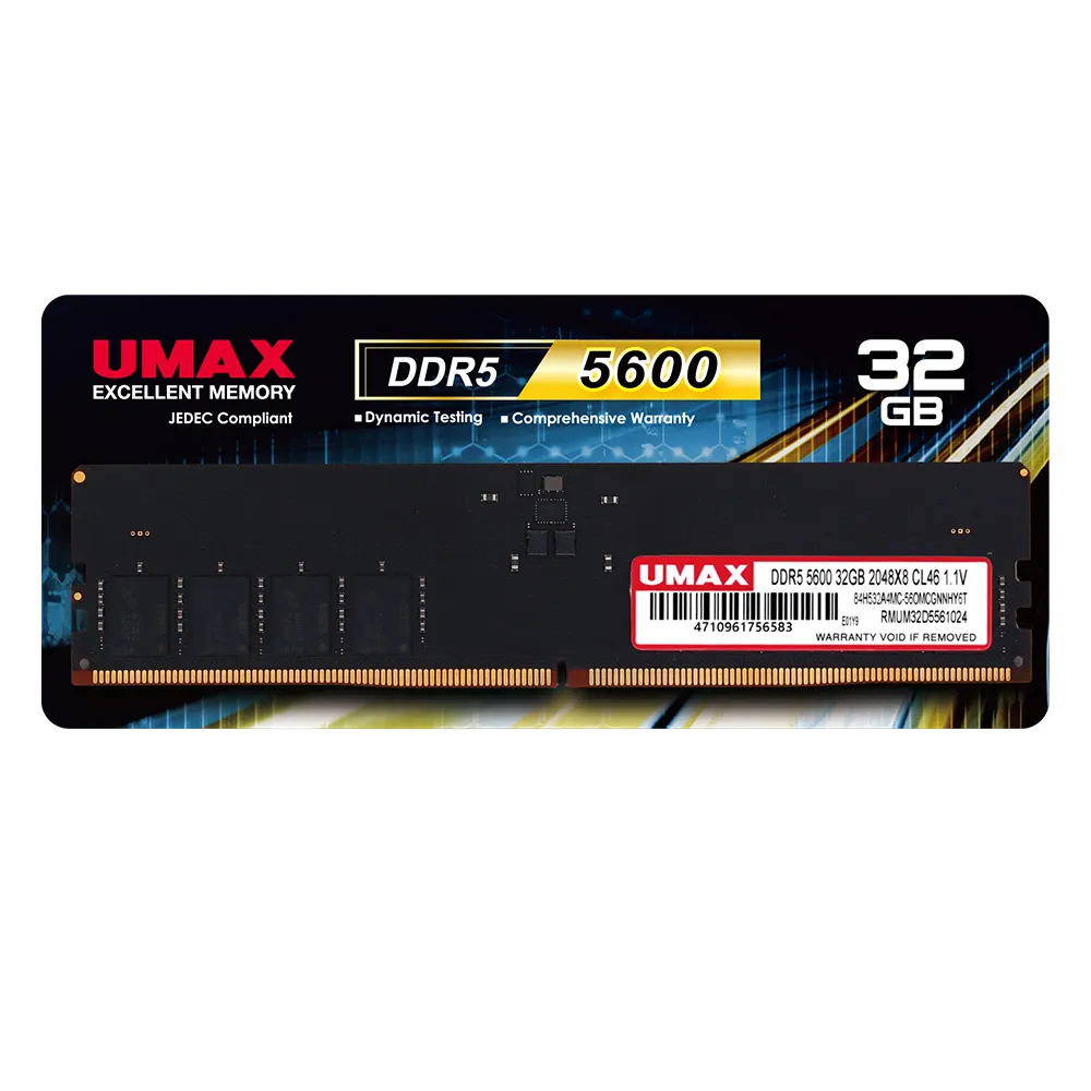 【UMAX】DDR5 5600 32G 桌上型記憶體(2048X8)