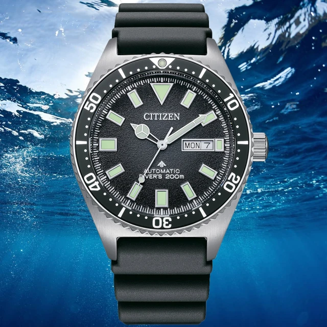 【CITIZEN 星辰】PROMASTER系列 防水200米 潛水機械腕錶 母親節 禮物(NY0120-01E)