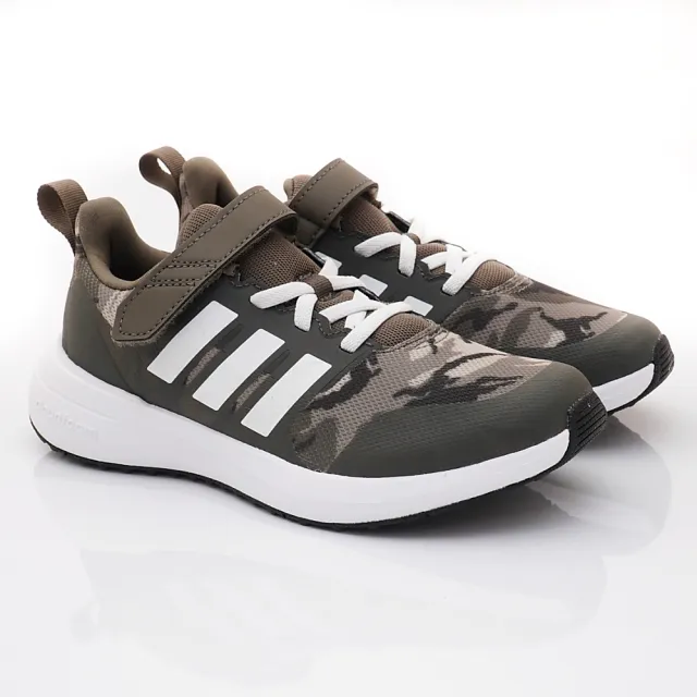 【adidas 愛迪達】FortaRun 2.0 EL K休閒慢跑鞋(ID3397綠-16.5-25cm)