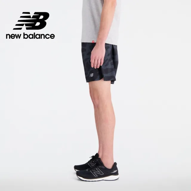 【NEW BALANCE】NB 吸濕排汗7吋短褲_男性_花黑色_MS23231BM(美版 版型偏大)