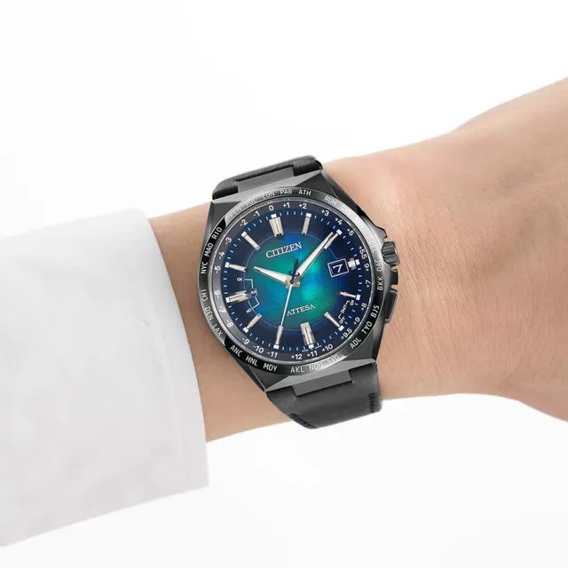 【CITIZEN 星辰】GENTS系列 千彩之海限定款 電波對時 鈦金屬 光動能腕錶 送禮推薦 禮物(CB0215-18L)