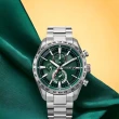 【CITIZEN 星辰】GENTS系列 商務 光動能 電波錶 手錶 綠色 男錶 畢業 禮物(AT8181-63W)
