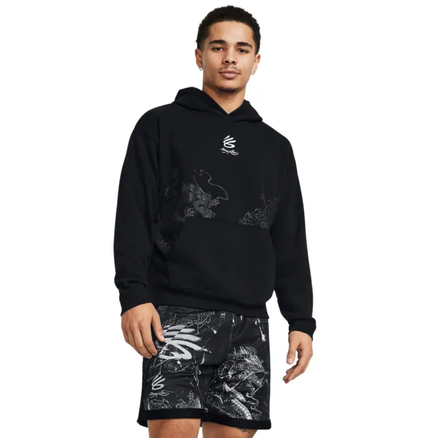 【UNDER ARMOUR】UA 男 LNY Future Dragon 長袖帽T_1385303-001(黑色)